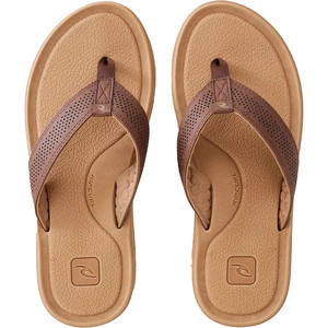 2024 Rip Curl Mens Chiba Open Toe Flip Flops TCTG47 - Brown / Tan